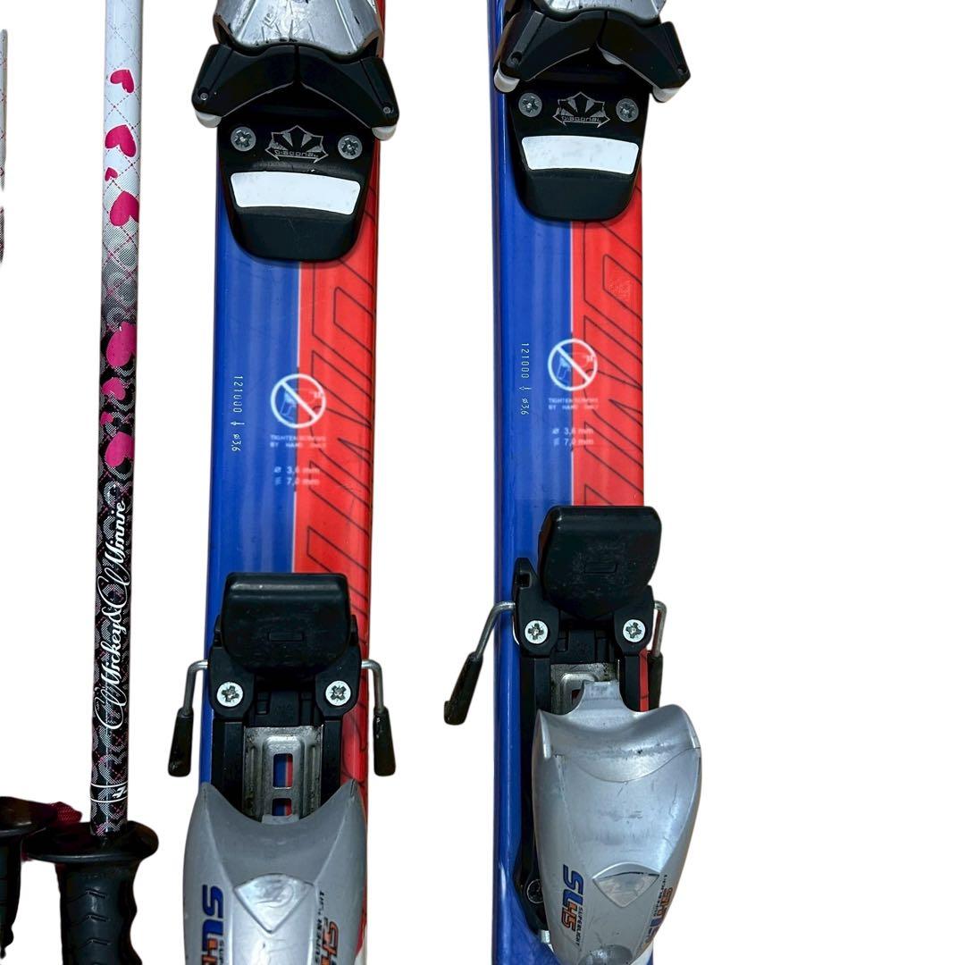 ⑩ジュニアスキー3点セット 板120cm/靴22cm/ストック 子供用フルセット