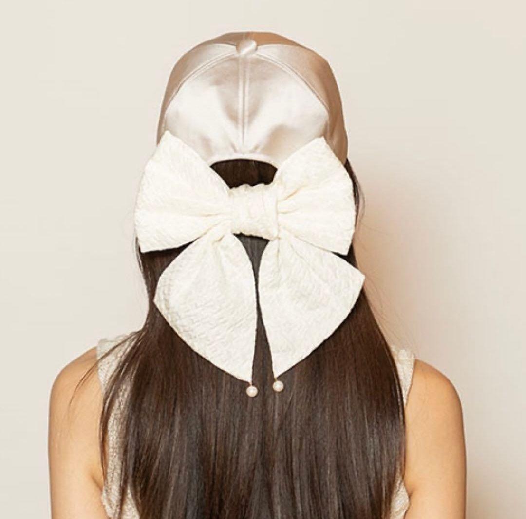 CA4LA HILDA ホワイト カシラ リボンキャップ 新品