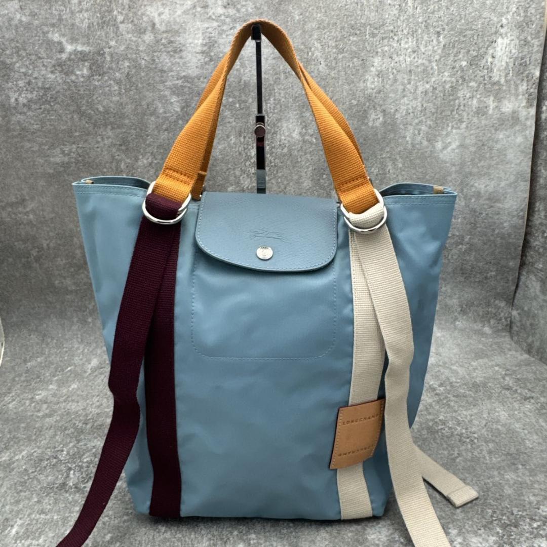 バッグ Longchamp Replay Limited Blue Tote 2023