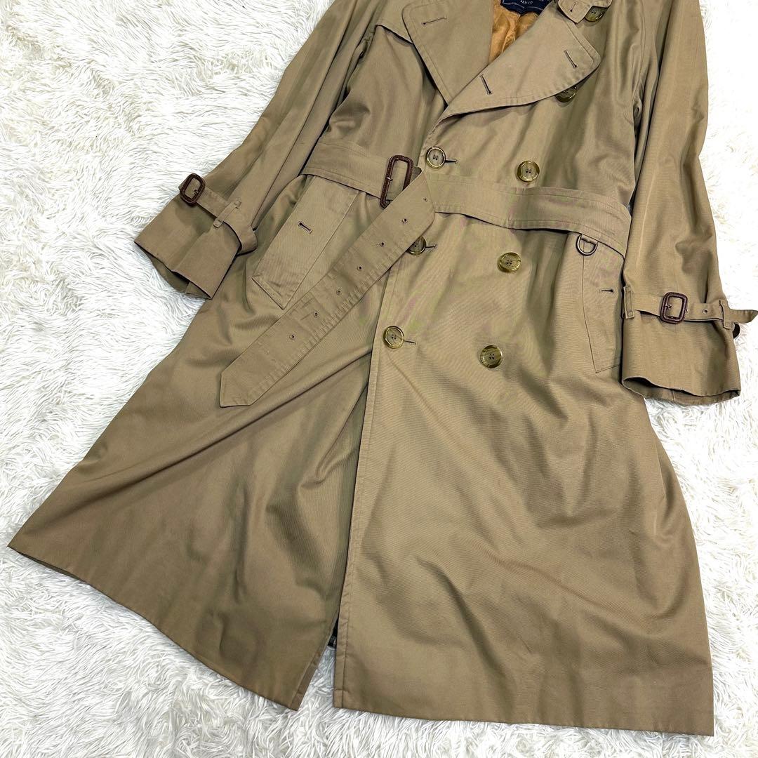 美品 バーバリー 英国製 トレンチコート マキシ丈 ハニーベージュ ベルト付き