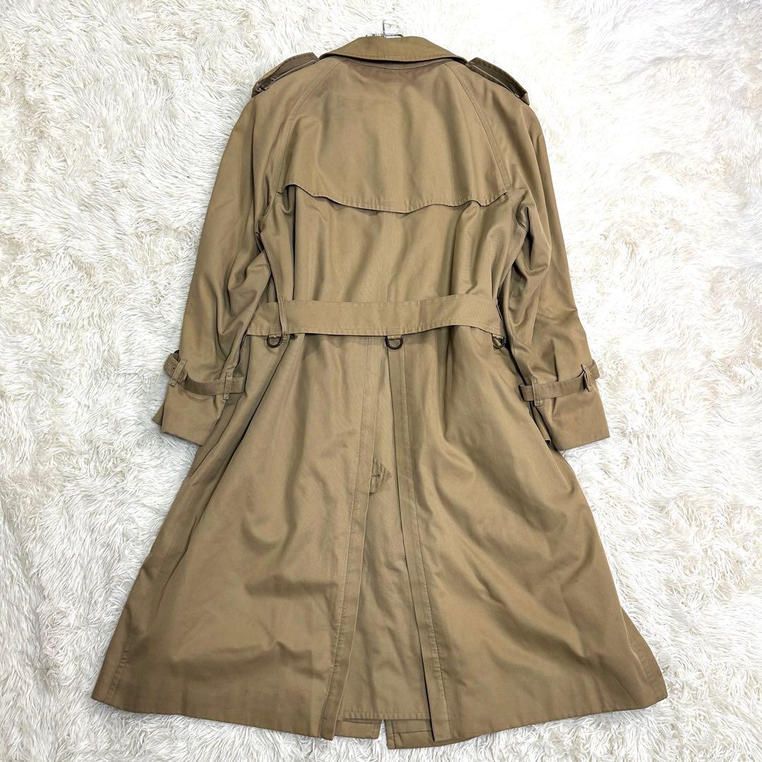 美品 バーバリー 英国製 トレンチコート マキシ丈 ハニーベージュ ベルト付き