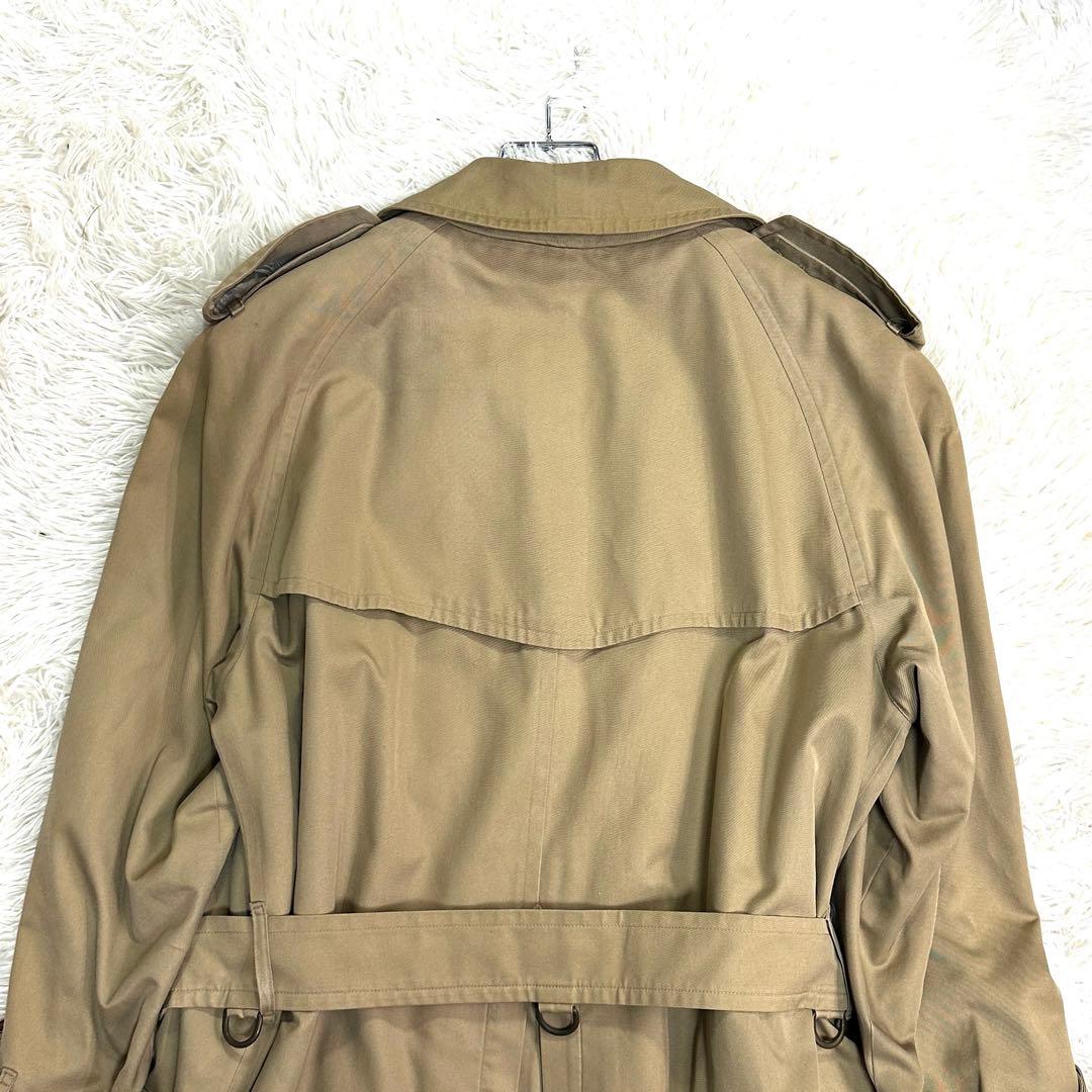 美品 バーバリー 英国製 トレンチコート マキシ丈 ハニーベージュ ベルト付き