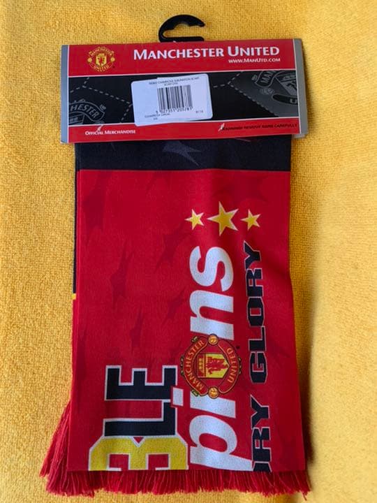 入手不可能'99 Man U 三冠達成記念マフラー未使用品