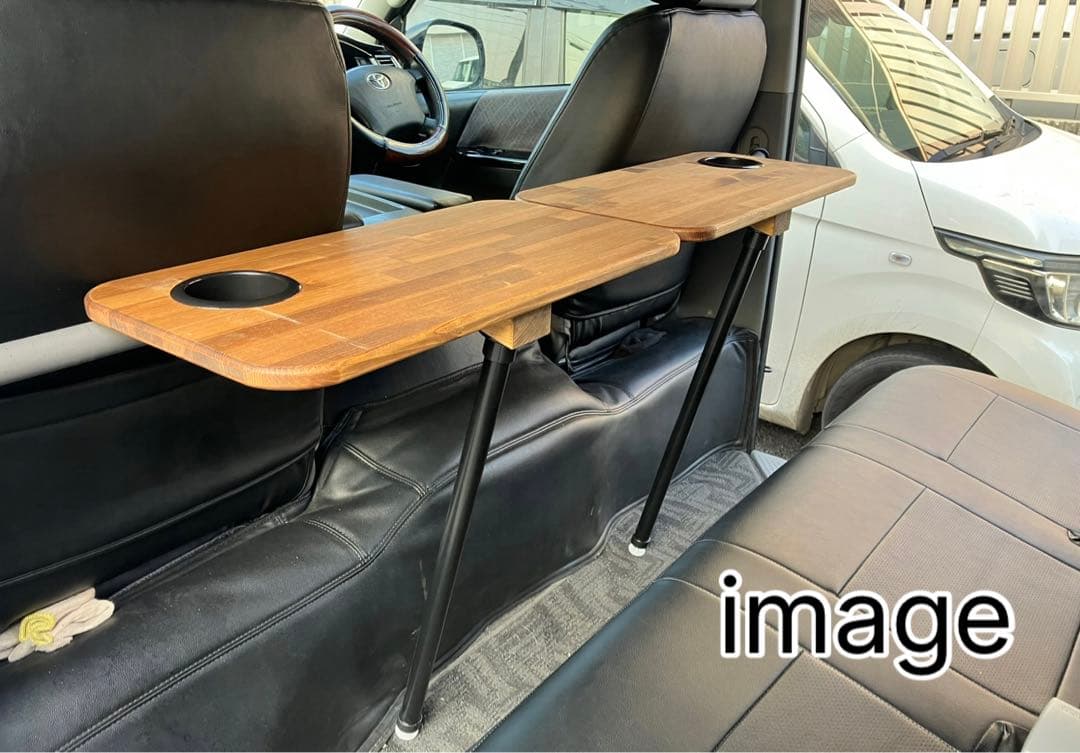 200系ハイエースセカンドテーブル(BK)650mm×300mm(2セット)
