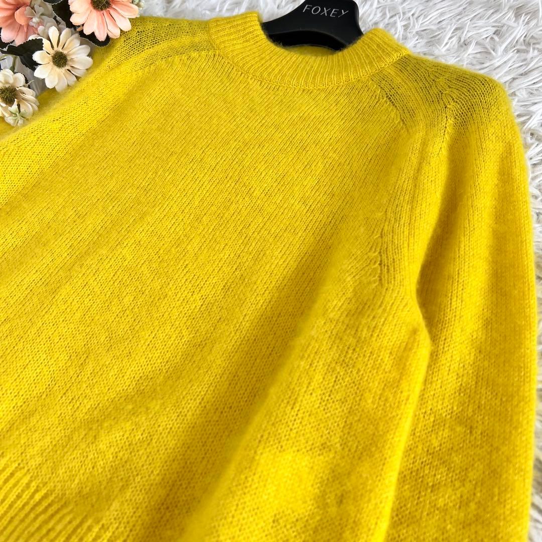 BLAMINK ブラミンク シルク カシミヤ クルーネック ニット イエロー