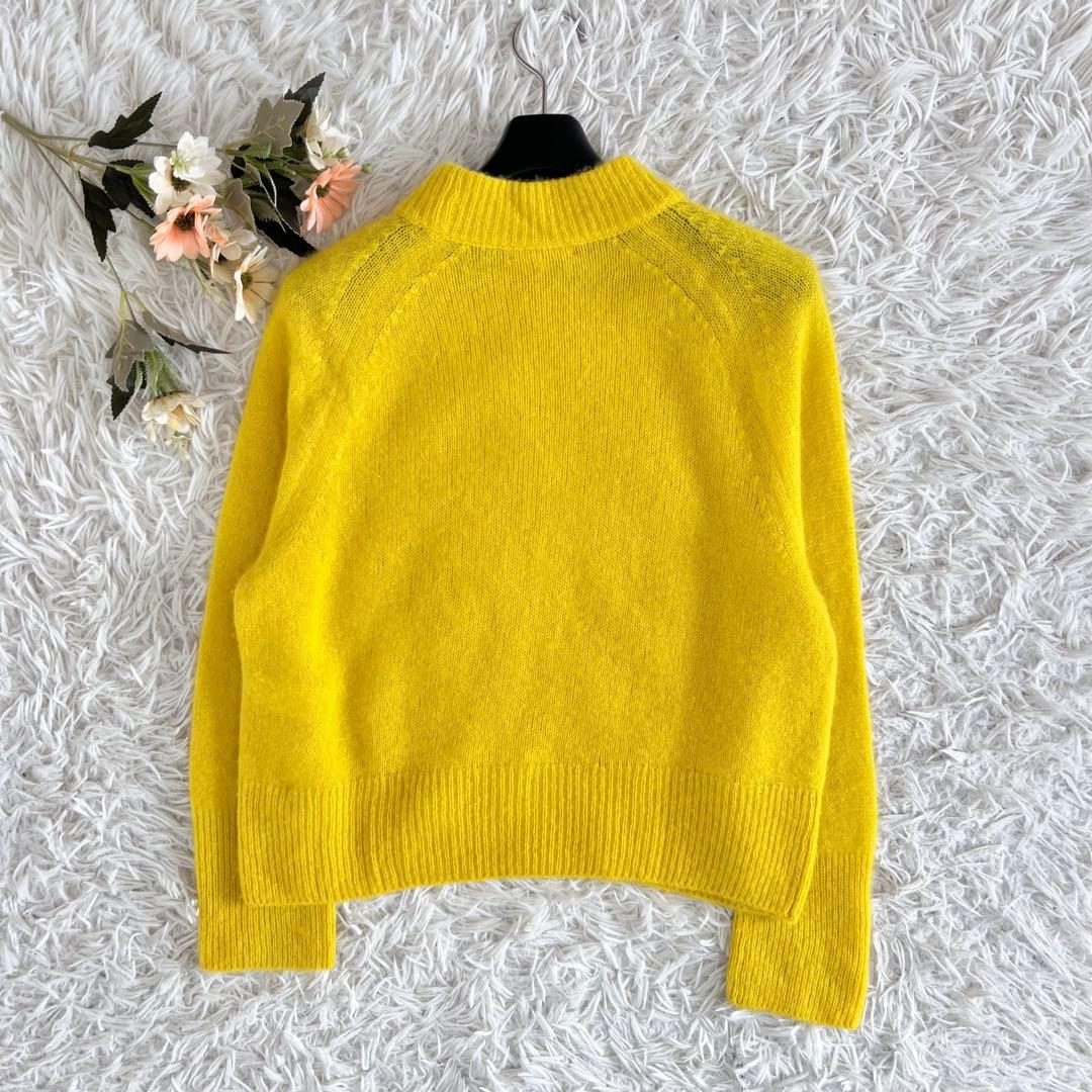 BLAMINK ブラミンク シルク カシミヤ クルーネック ニット イエロー