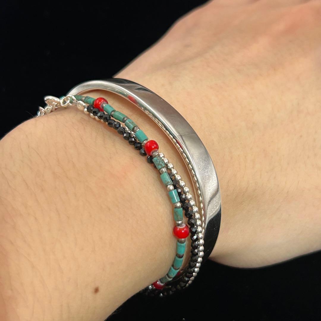 シルバー925 Silver プレーンバングル/フルハンドメイド/ブレスレット