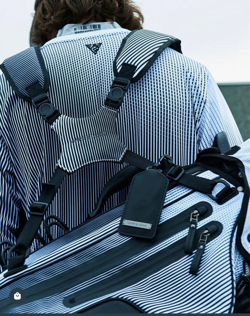 MARK & LONA キャディバッグ ホワイト ブラック