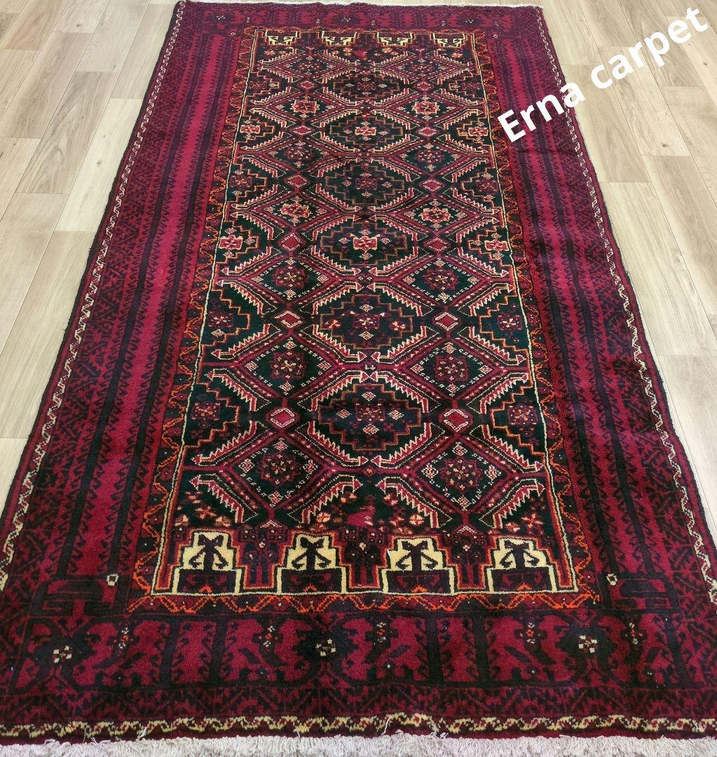ペルシャ絨毯 バルーチ 手織り 240x118ｃｍ ウール balouch