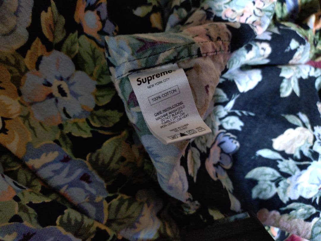 名作　希少XL　Supreme 14FW Flower Shirt Floral