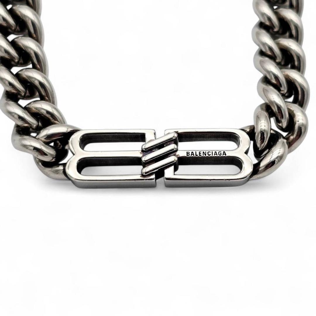 美品 BALENCIAGA バレンシアガ グルメットネックレス BB icon.