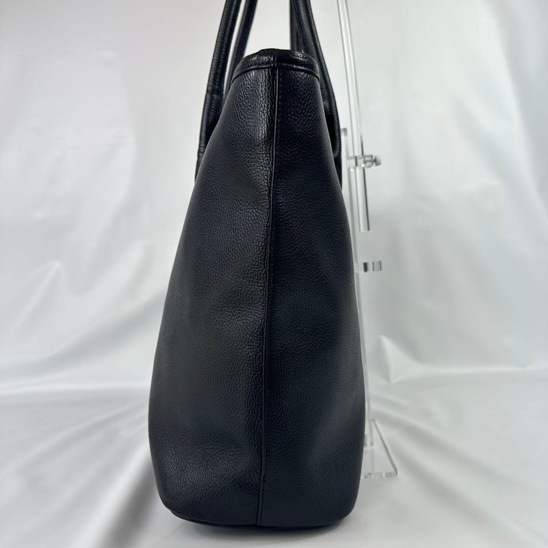 【専用】 hinn トートバッグ レザー シボ 大容量 ファスナー付 A4可能