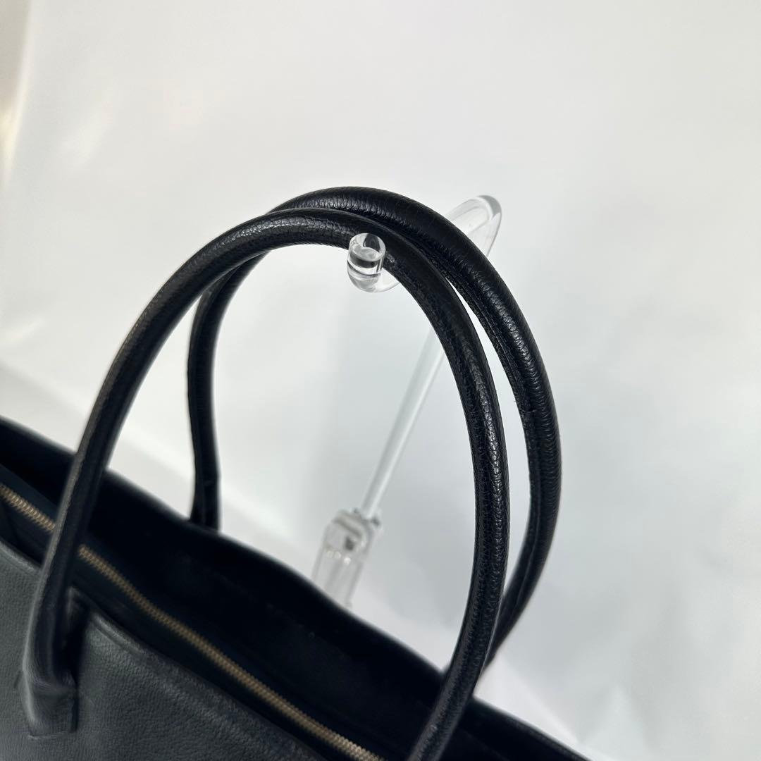 【専用】 hinn トートバッグ レザー シボ 大容量 ファスナー付 A4可能
