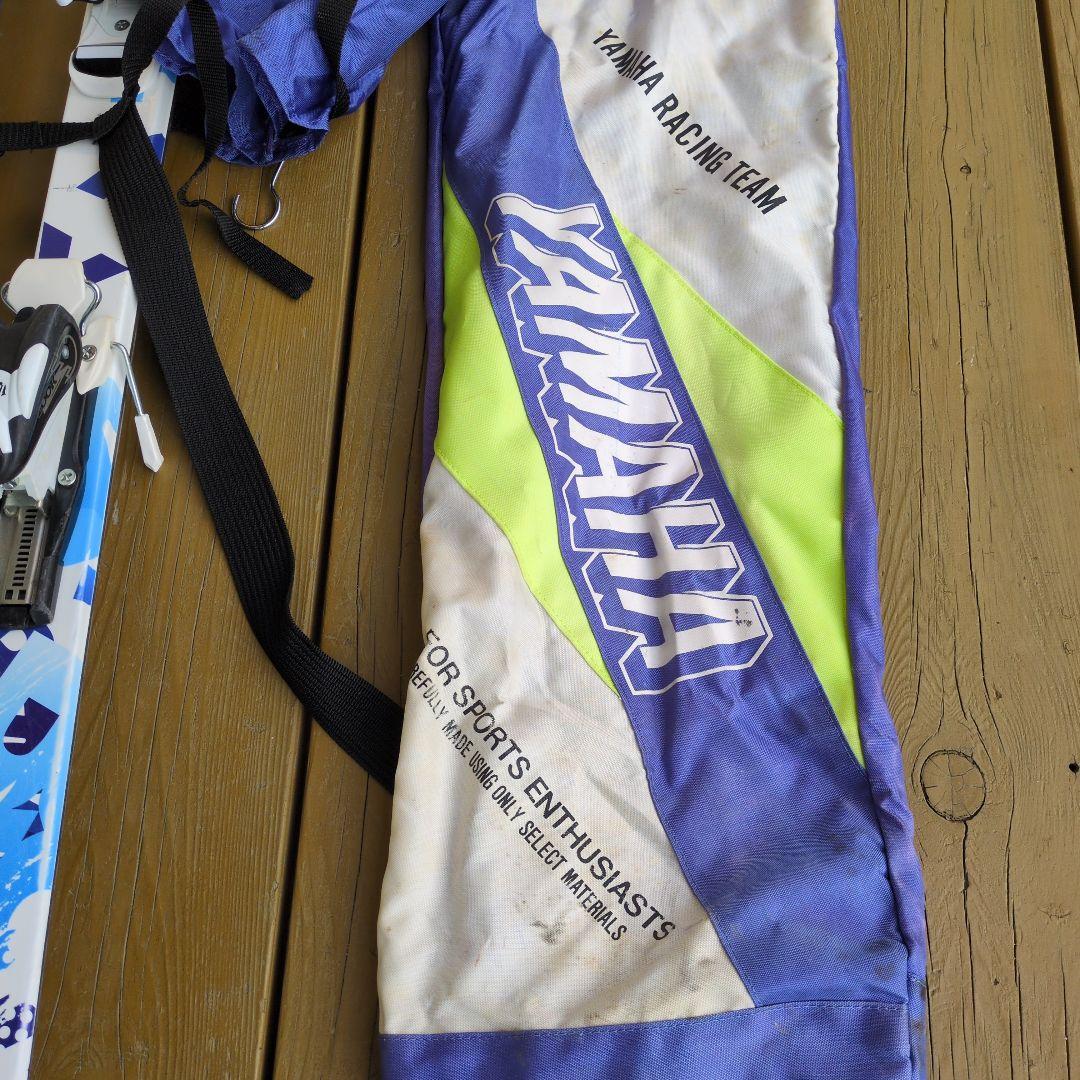 【中古】 KAZAMA スキー板126cm・ストック・ブーツセット　袋おまけ付き