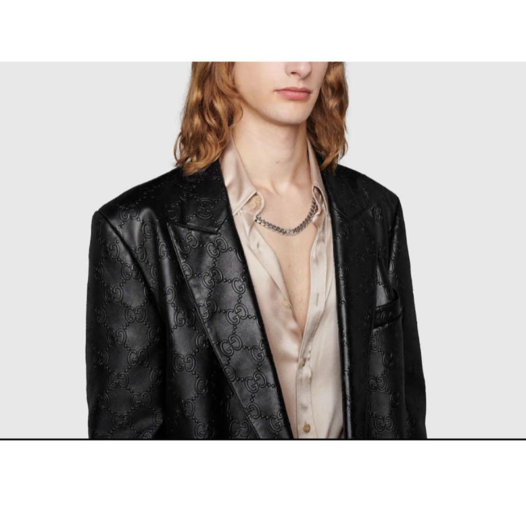 あ*ん様 美品 激レア GUCCI インターロッキングG ネックレス パラジウム