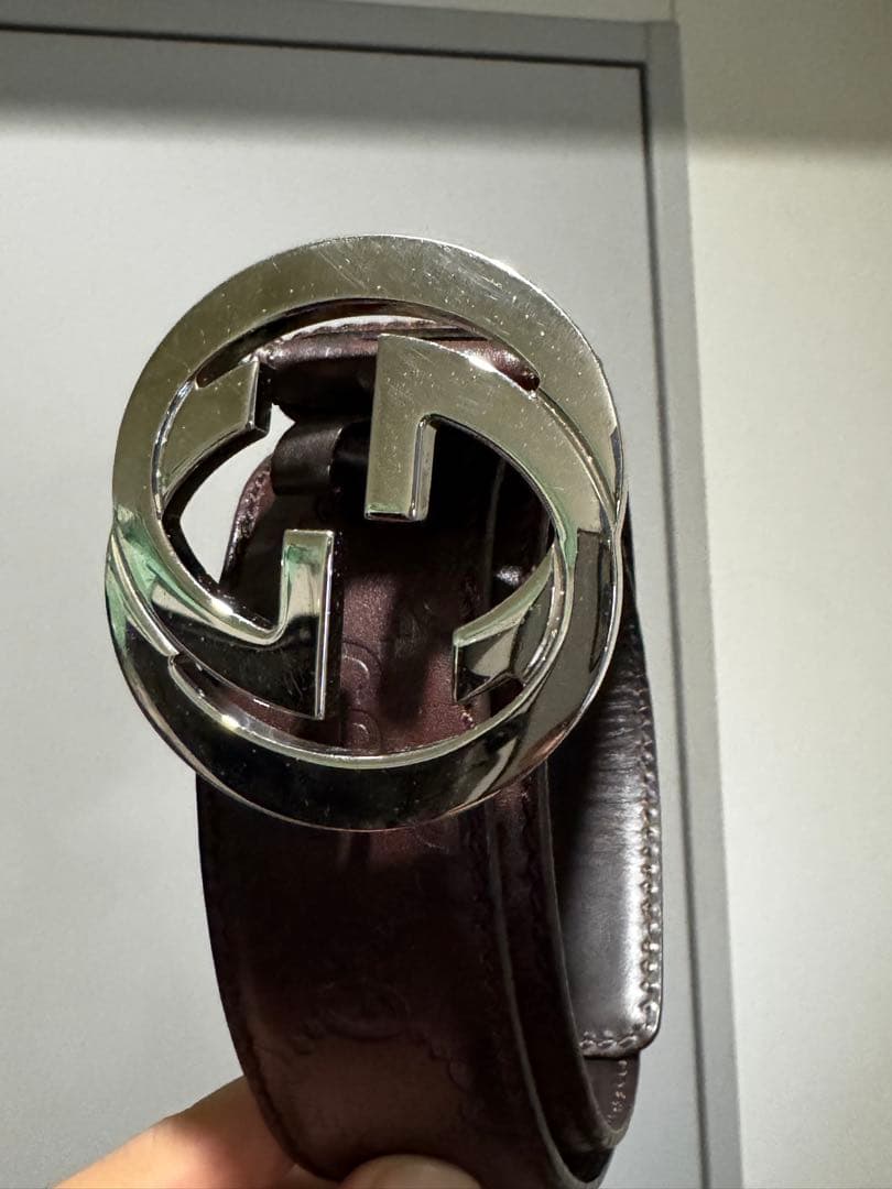 Gucci ブラウンレザーベルト