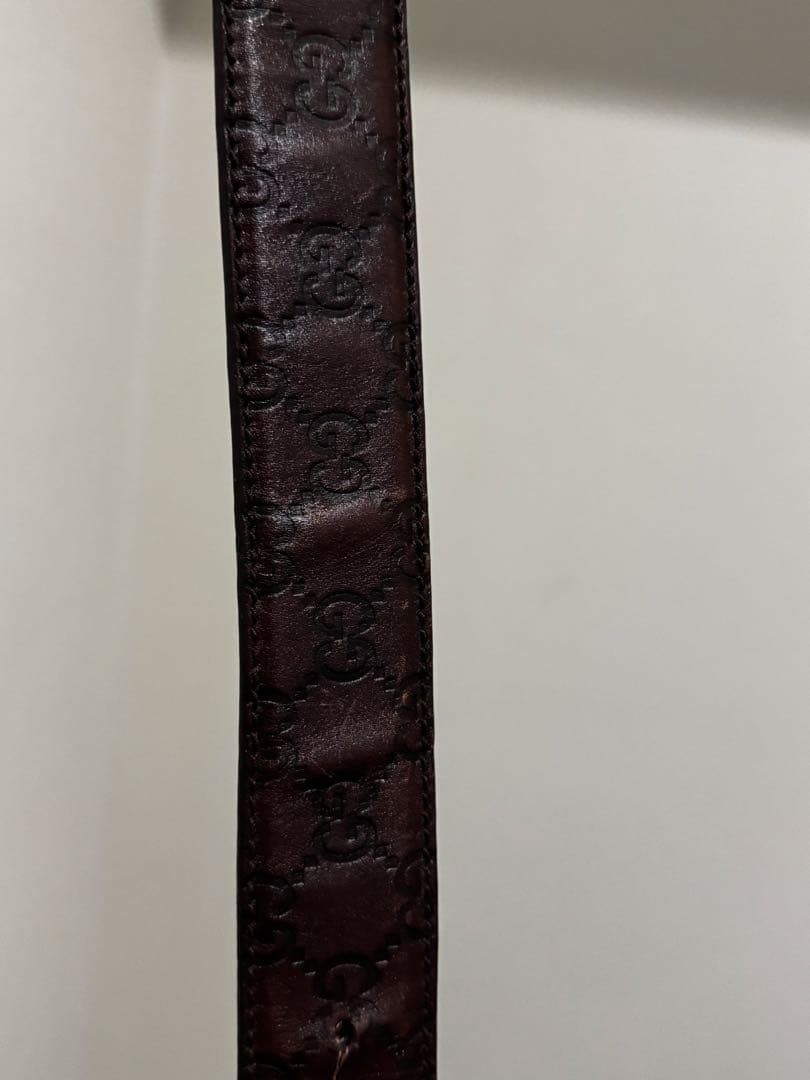 Gucci ブラウンレザーベルト