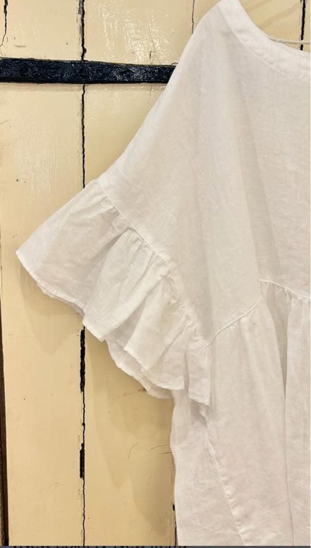 2024ネストローブnest Robe＊リネンラッフル袖2wayブラウス
