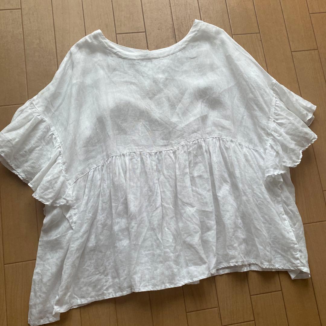 2024ネストローブnest Robe＊リネンラッフル袖2wayブラウス