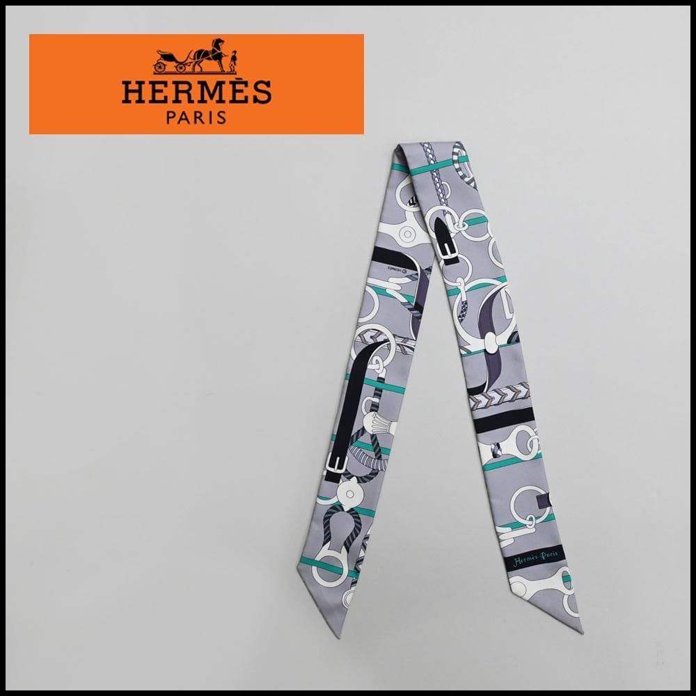 ● ■ 47937★年 HERMESエルメス 乗馬の装具一式 スカーフ ツイリー