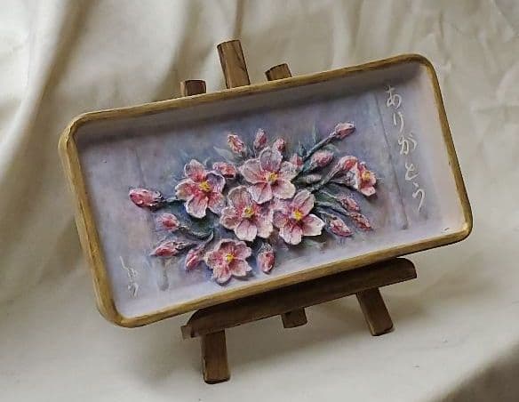 手描きアートウェルカムボード(桜・富嶽＆風雷神・チューリップ)お買い得3点セット