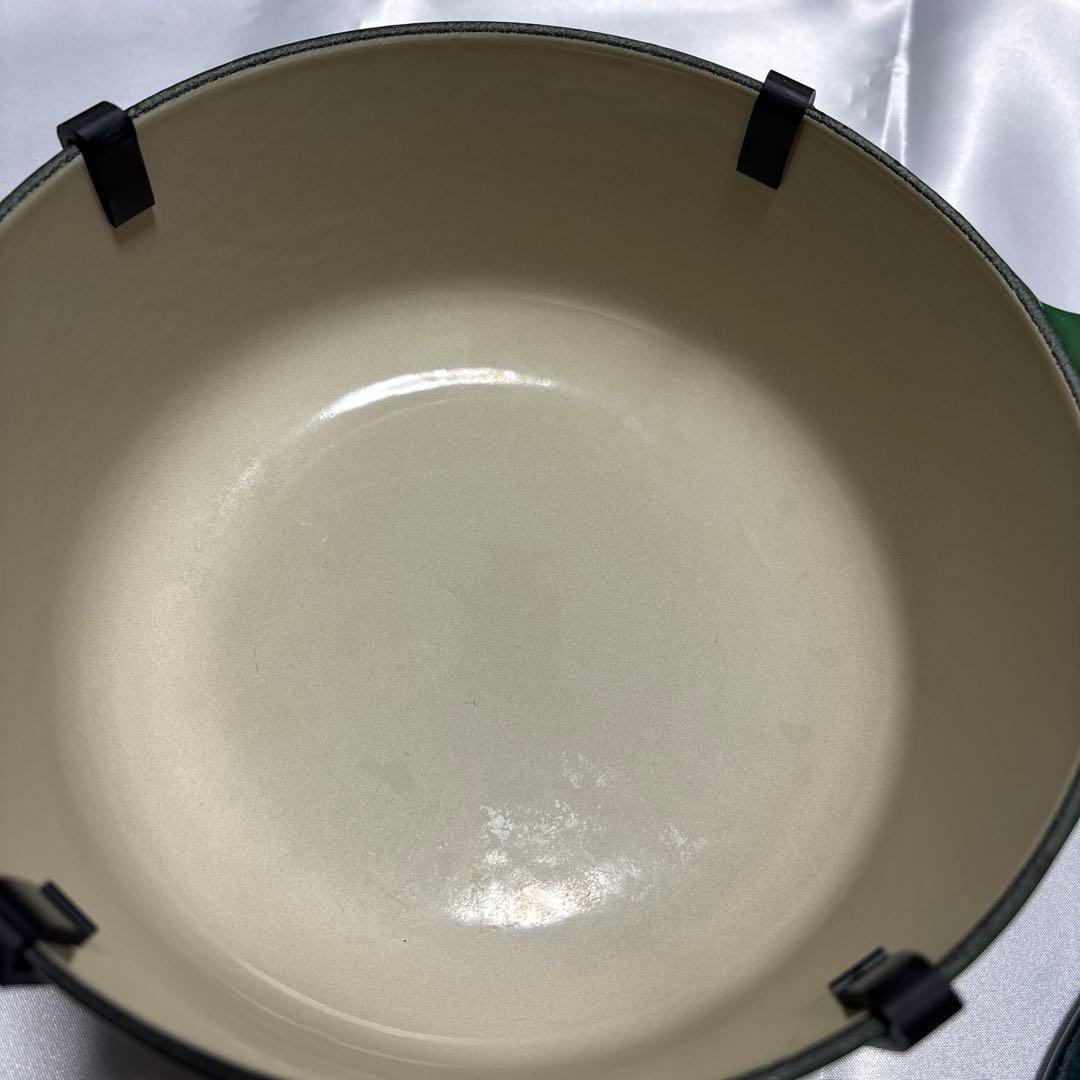 ルクルーゼ　ココットロンド　20cm モスグリーン