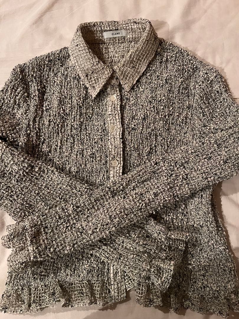 正規品　CLANE MIX MESH GATHER SHIRT サイズ1