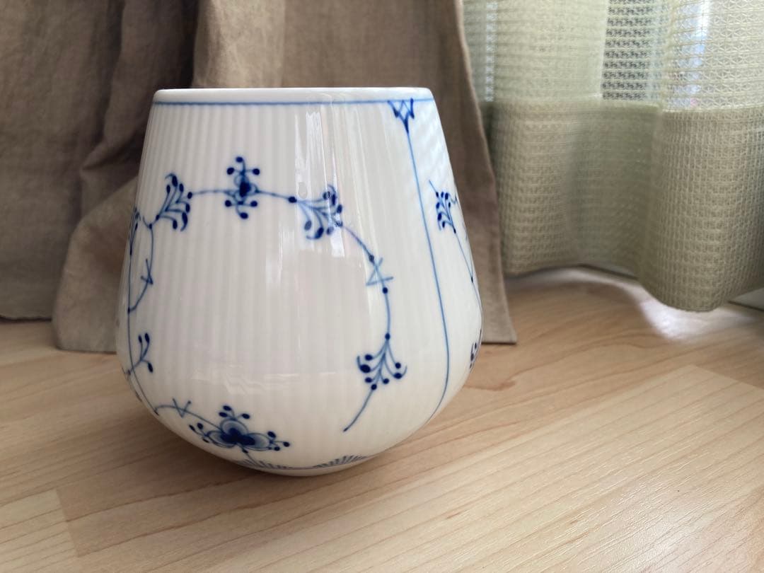 ロイヤルコペンハーゲン　ブルーフルーテッドプレイン　フラワーベース　S