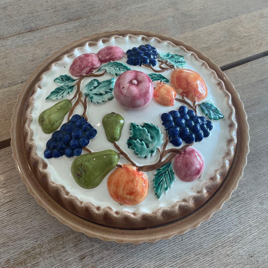 新品未使用　蓋付きパイ皿 直径31cm Pie Keeper ポルトガル製