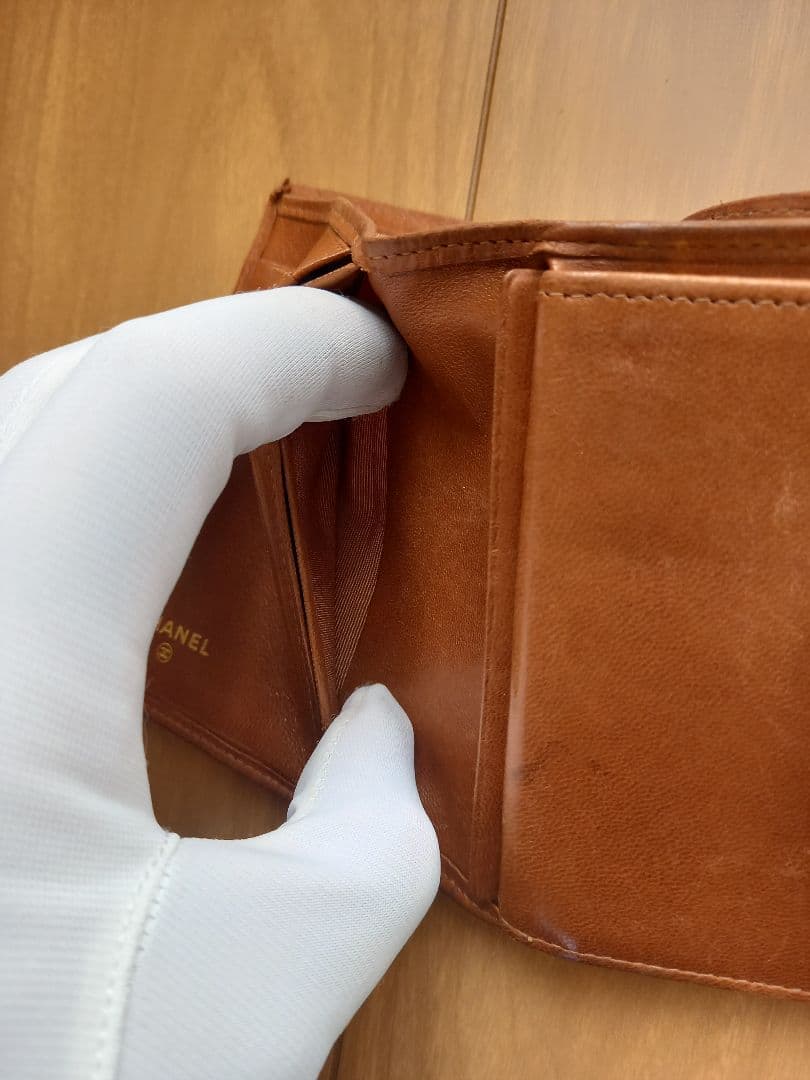 最終値下げ価格 CHANEL 折り財布 ブラウン がま口