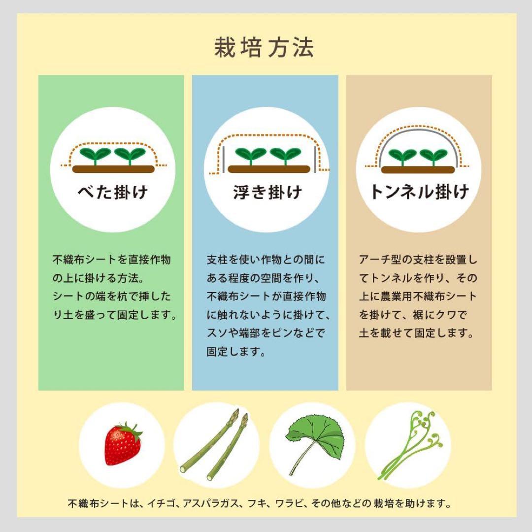 農業用シート 育苗 栽培 園芸用 (パオシート170 白 95cm×200m
