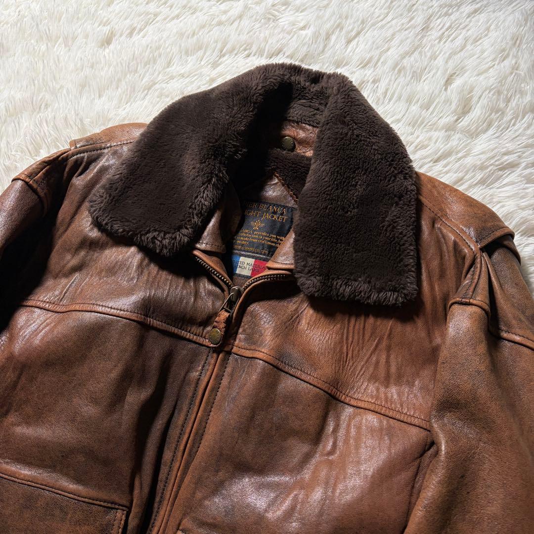 雰囲気抜群■VINTAGE フライトジャケット　 G-1 FRENCH LAMB