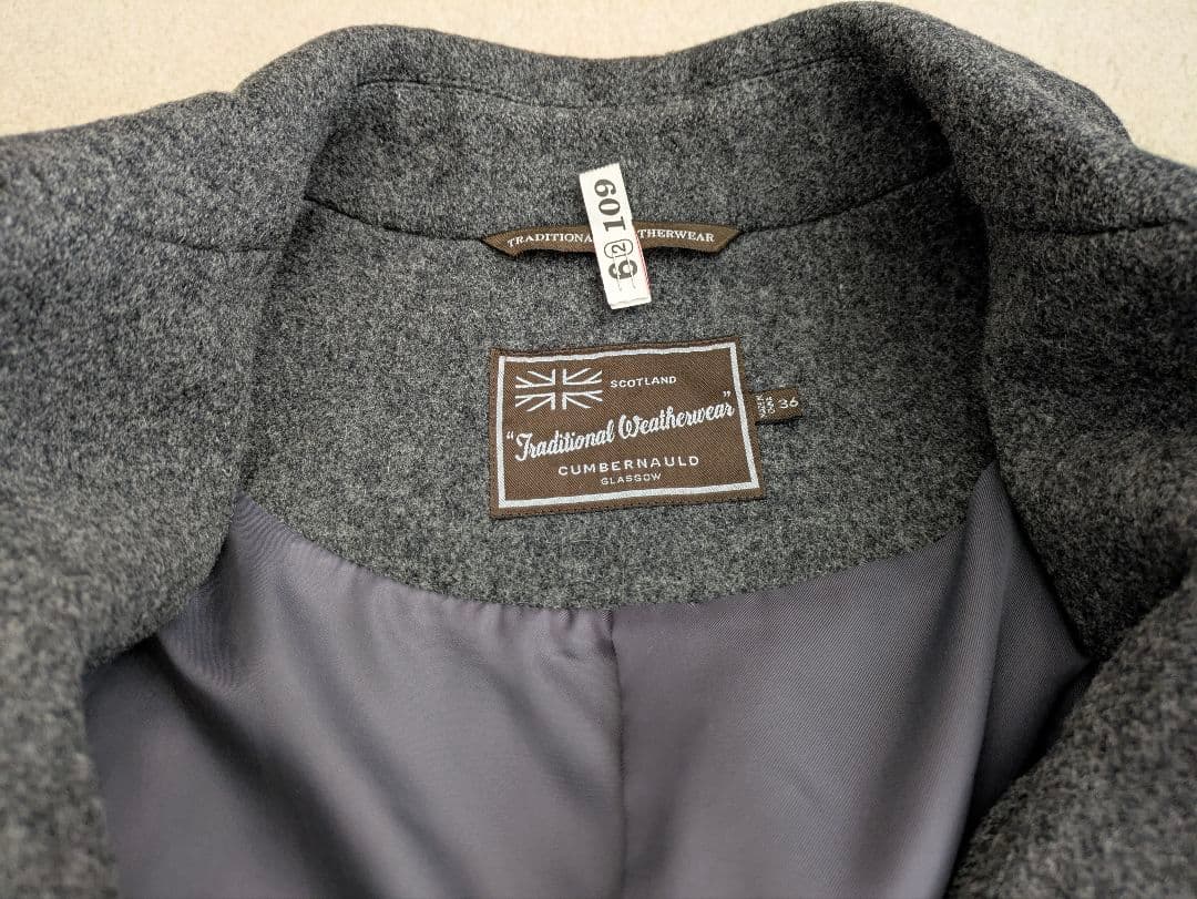 Traditional Weatherwear　ウール　コート　クリーニング済