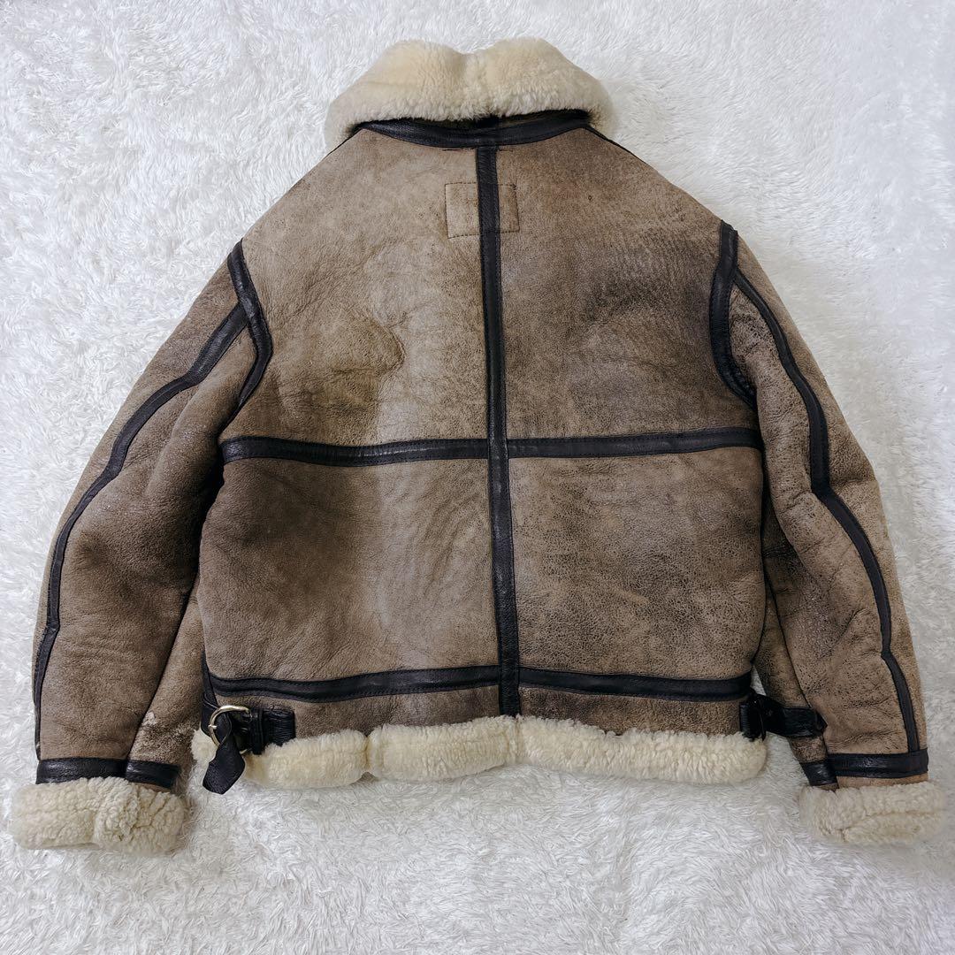 美品　USA製　Schott フライトジャケット　B-3 リアルムートン　L