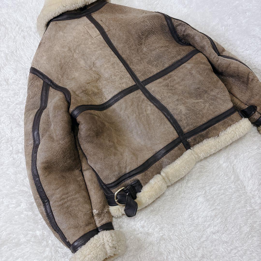 美品　USA製　Schott フライトジャケット　B-3 リアルムートン　L
