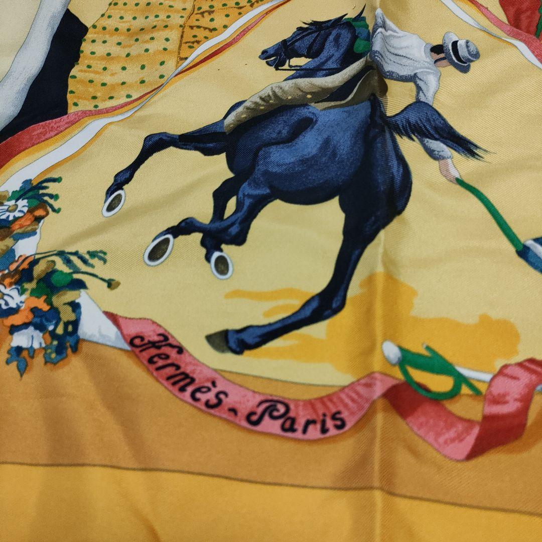 HERMES カレ90 PLAZA DE TOROS 闘牛場エルメス オレンジ