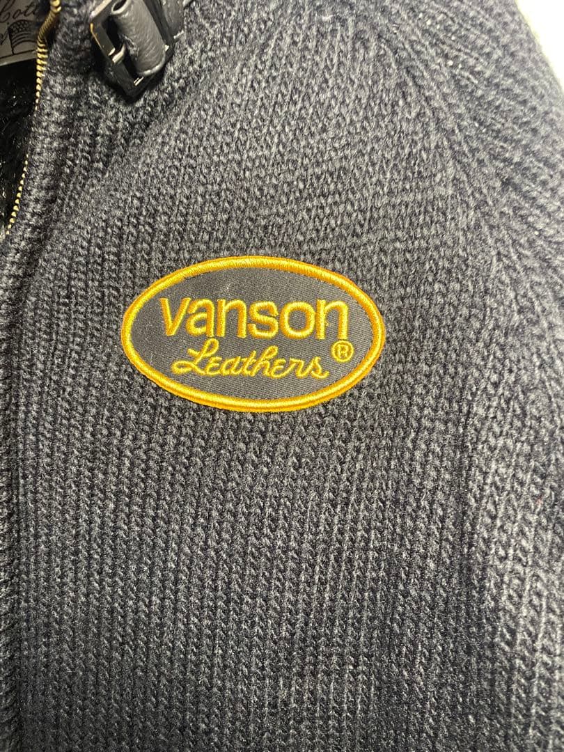 VANSON スカルデザイン ニットジャケット　ニットアウター