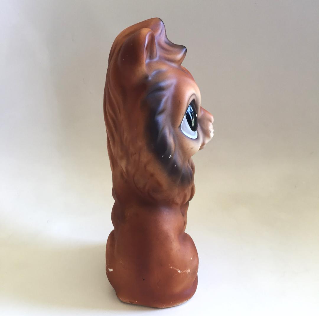 ビンテージNorleans製 Big eye Lion置物 陶器 ライオン