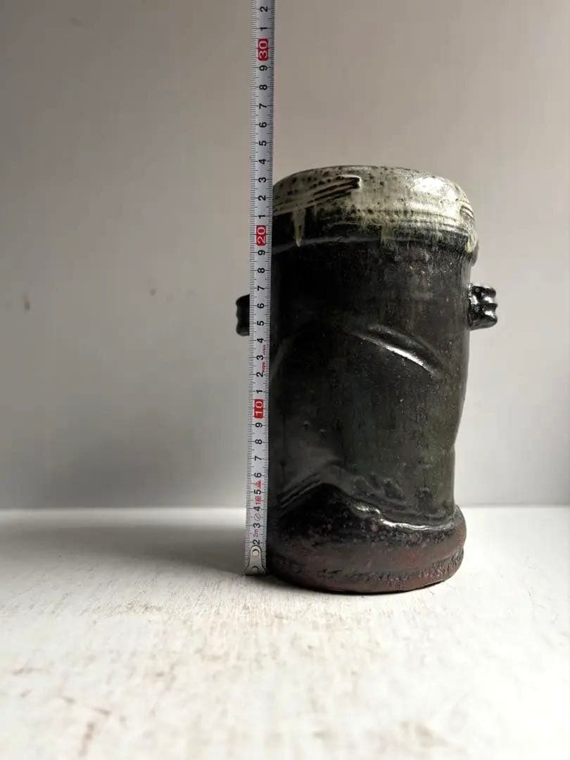 609 田中佐次郎 山瀬窯 水指 水差し 唐津焼 茶道 茶道具 未使用 希少