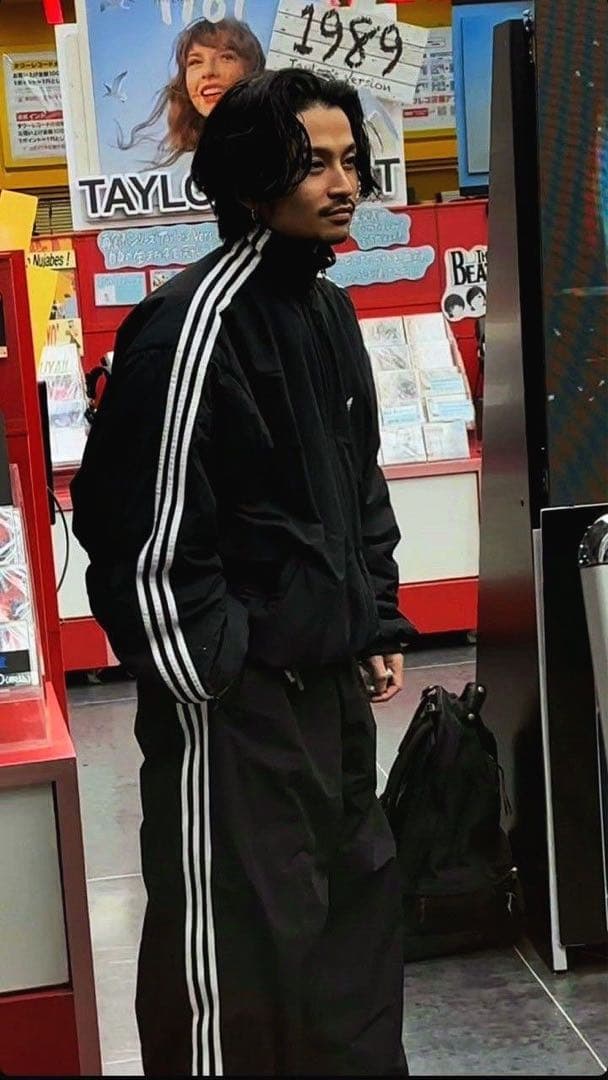 adidas フェイクレザー トラックジャケット 窪塚洋介 XL