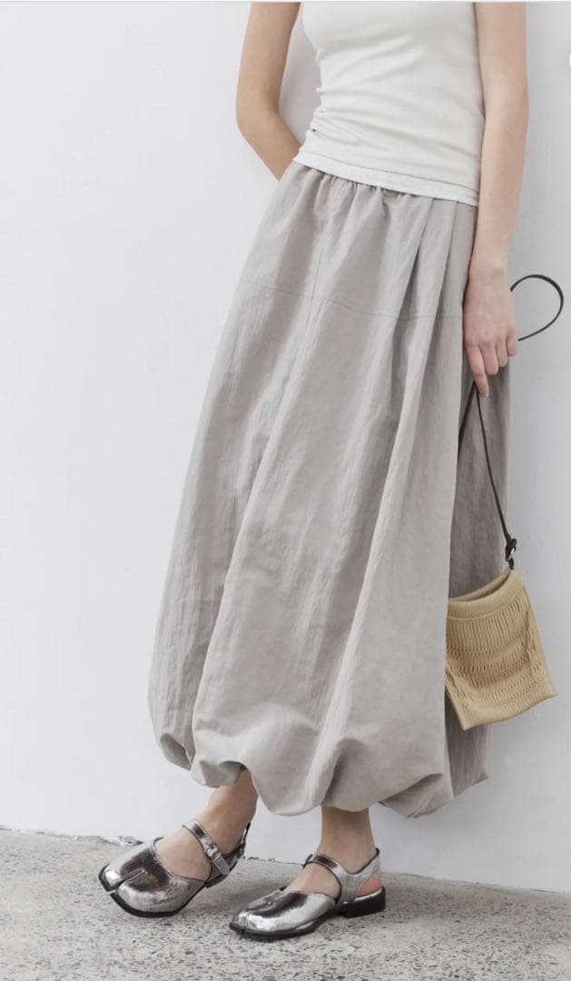 HEM BALLOON WRINKLE SKIRT ヘムバルーンリンクルスカート