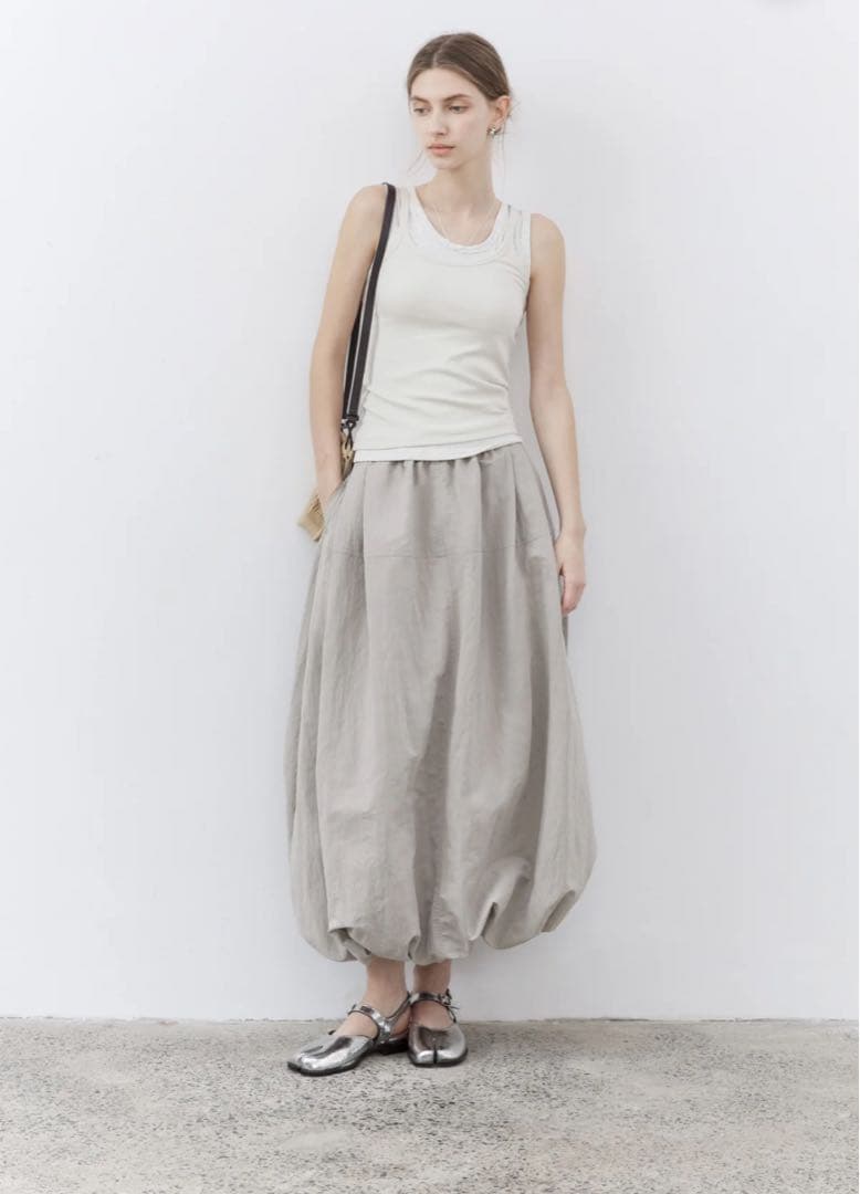 HEM BALLOON WRINKLE SKIRT ヘムバルーンリンクルスカート