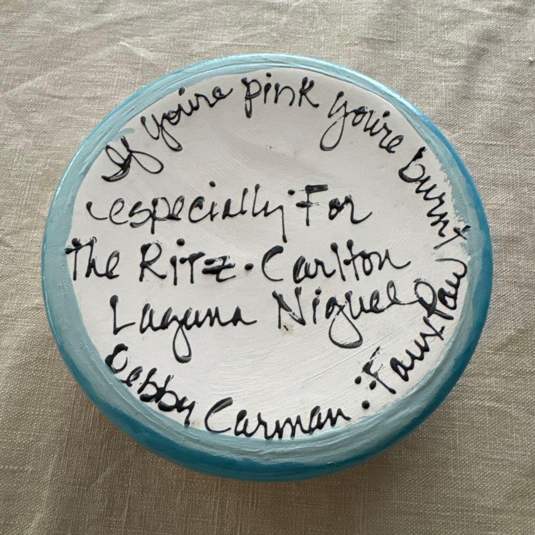 リッツカールトン　パラソルとヨットとトイプードルのデザインの陶器ボウル