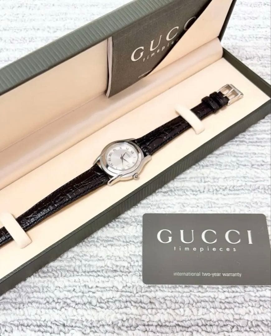 【美品・箱付き】グッチ GUCCI レディース 腕時計 5500L稼働
