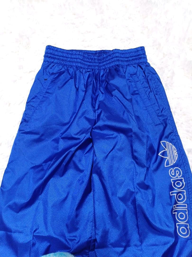 新品 90s adidas ウインドブレーカー セットアップ 上下 ブルー L