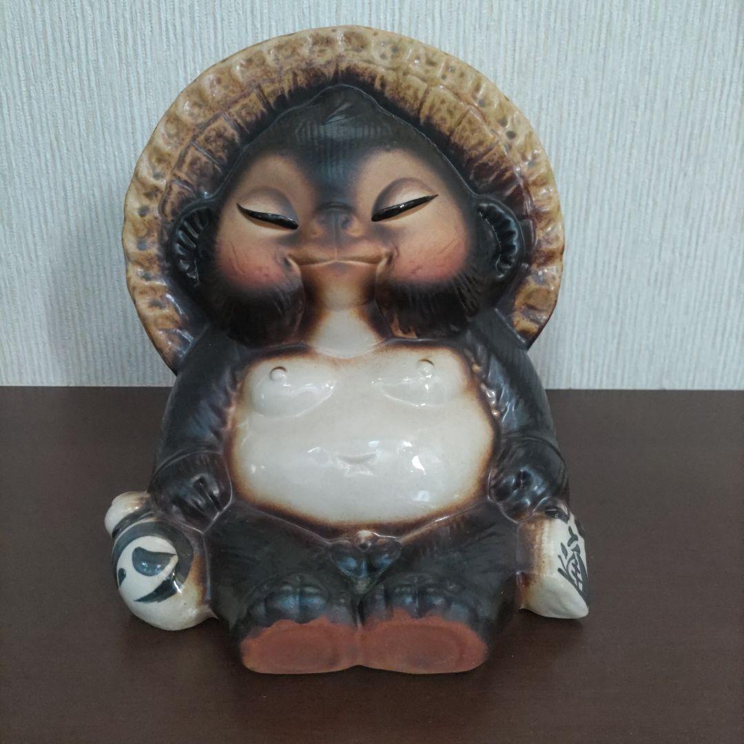 信楽焼　置物　ビリケン狸