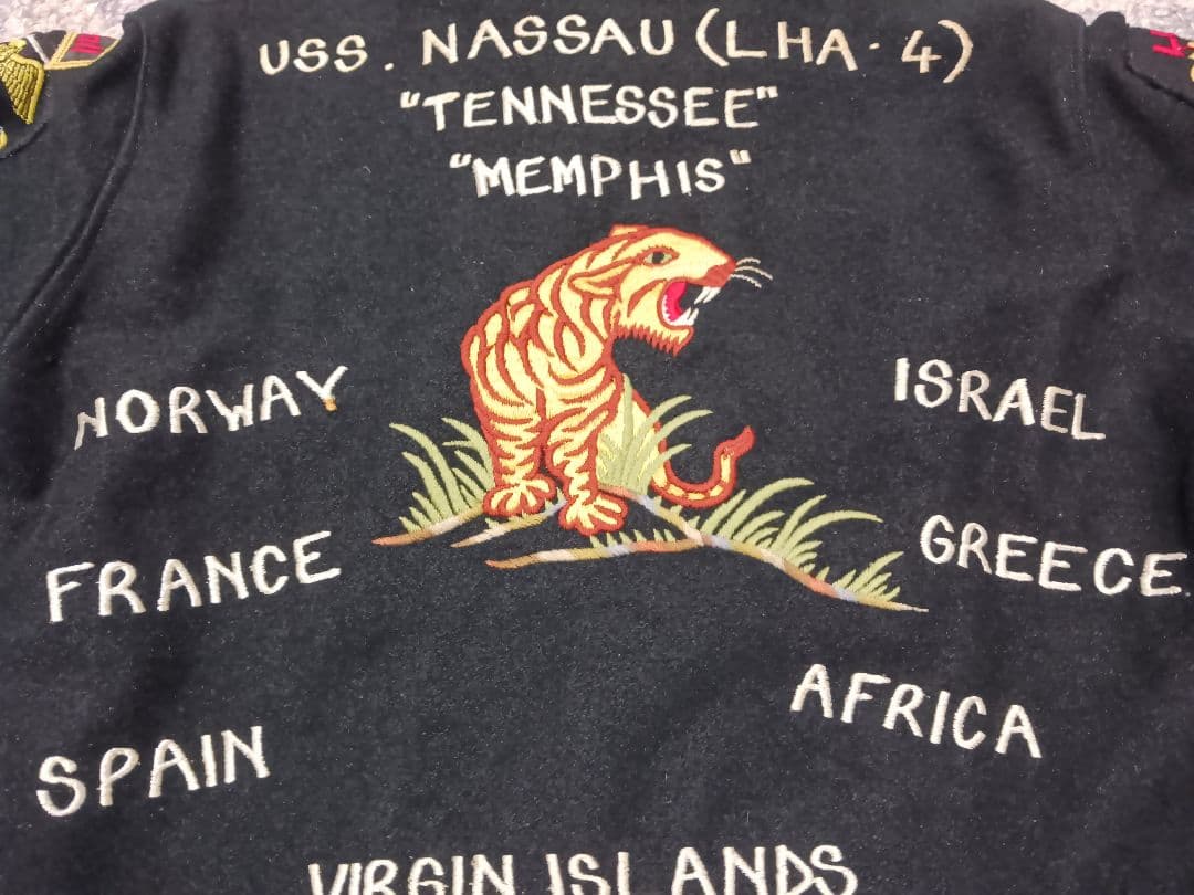 80s USS USN ツアージャケット スカジャン スーベニアジャケット