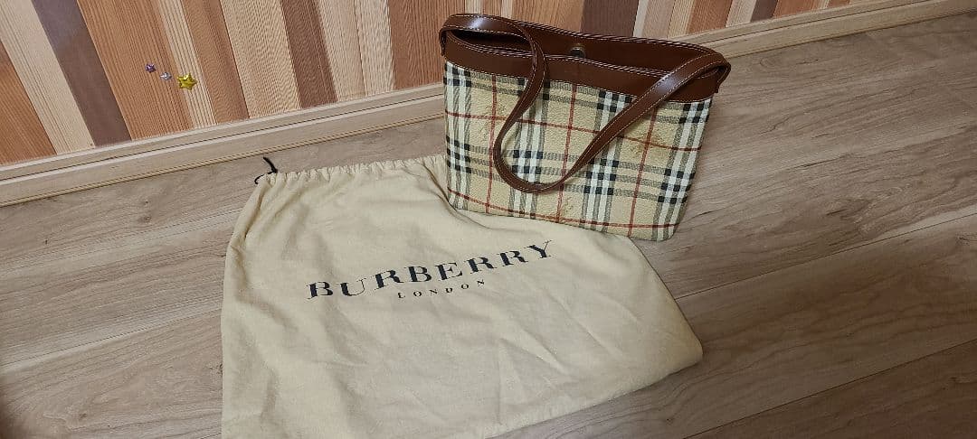 BURBERRY＊美品＊チェック柄トートバッグ＊バーバリー