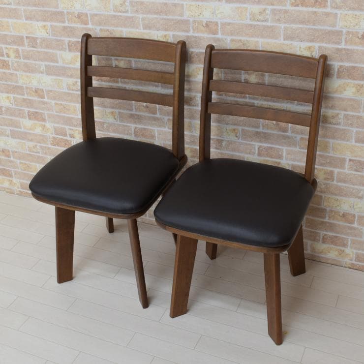 TR DC WH 6脚　回転式ダイニングチェア　ブラウン＊ブラック