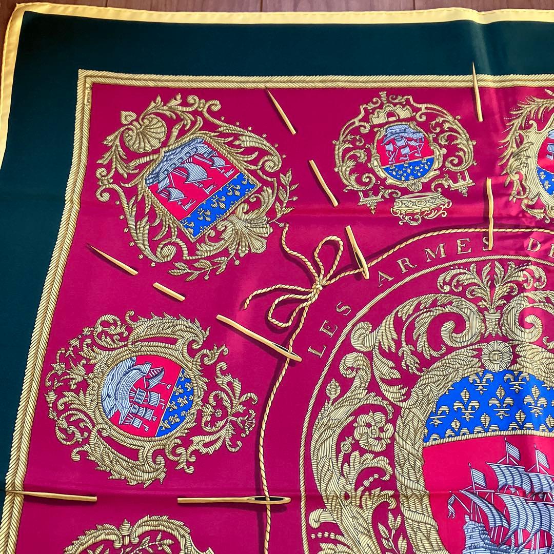 HERMÈSエルメスカレ90パリの紋章HugoGrygkarシルクスカーフ